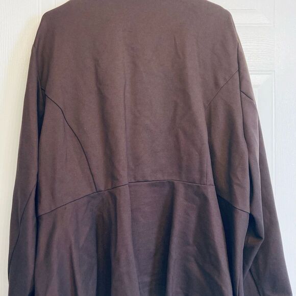 Torrid Studio Luxe Ponte Peplum Blazer Size 6 6X‎ Brown - Picture 3 of 6